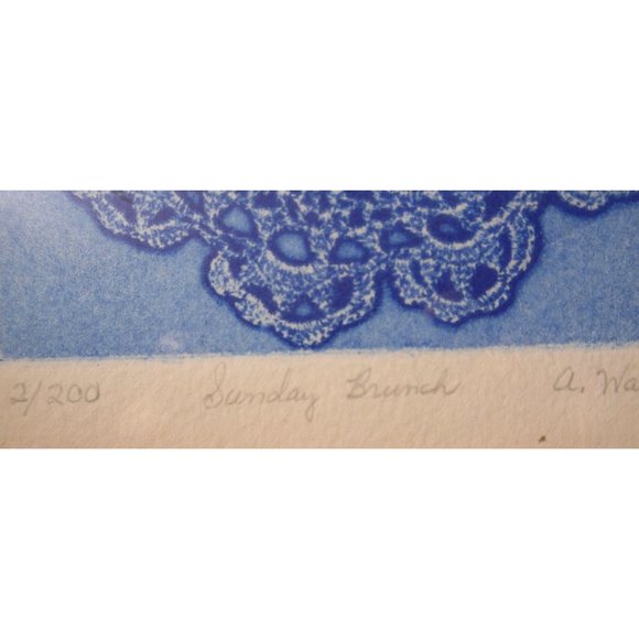 Art - Ann Ward Signed Limited Edition Engraving of Sunday Brunch 2 of 200 - Picture 8 of 14